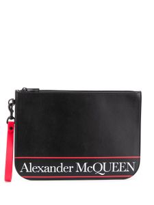 Alexander McQueen pochette zippée à logo - Noir