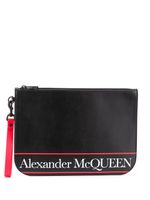 Alexander McQueen pochette zippée à logo - Noir