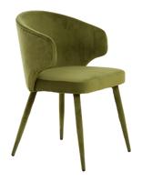 Light & Living Eetkamerstoel 'Kosaka' Velvet, kleur Olijfgroen Light & Living Eetkamerstoel 'Kosaka' Velvet, kleur Olijfgroen