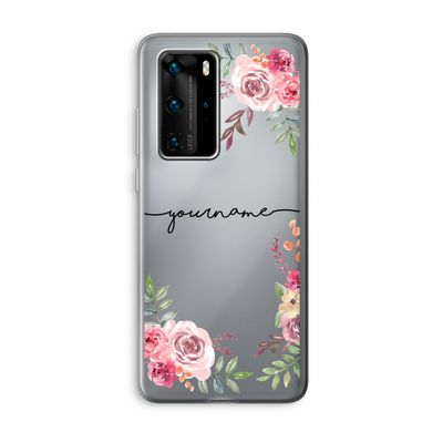Rozen: Huawei P40 Pro Transparant Hoesje