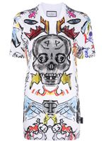 Philipp Plein t-shirt Man Fit Crystal Skull - Blanc