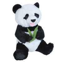 Pluche zwart/witte panda/beren knuffel 25 cm speelgoed - thumbnail