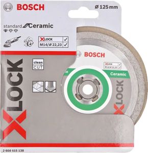 Bosch Accessoires X-LOCK Diamantschijf Standard for Ceramic 125 x 22,23 x 1,6 x 7 mm - 1 stuk(s) - 2608615138