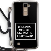 Schotelvod: LG K10 (2016) Transparant Hoesje met koord