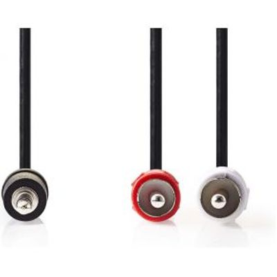 Stereo Audiokabel | 3,5 mm Male - 2x RCA Male | 5,00 m | Zwart