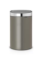 Brabantia touch bin afvalemmer 40 liter platinum - thumbnail