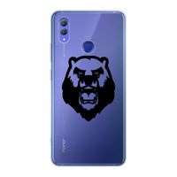 Angry Bear (black): Honor Note 10 Transparant Hoesje