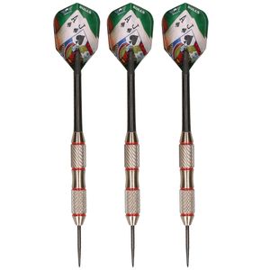 1x Set van 3 dartpijlen Blackjack Brass Red 25 grams