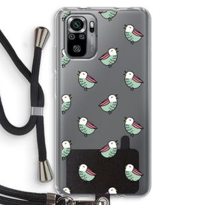 Vogeltjes: Xiaomi Redmi Note 10S Transparant Hoesje met koord