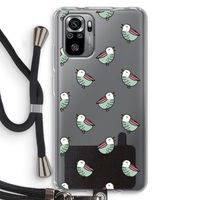 Vogeltjes: Xiaomi Redmi Note 10S Transparant Hoesje met koord