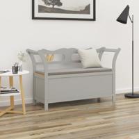 Bankje 107x45x75,5 cm massief vurenhout grijs