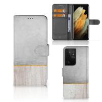 Samsung Galaxy S21 Ultra | Book Style Case | Wood Concrete
