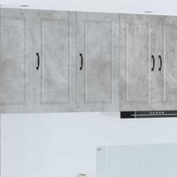 Keukenkast met plank Beton Grijs 40 x 31 x 80 cm Bewerkt hout