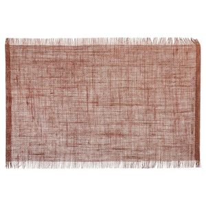 Rechthoekige placemat uni terra bruin jute 45 x 30 cm