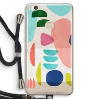 Bold Rounded Shapes: Huawei Ascend P8 Lite (2017) Transparant Hoesje met koord