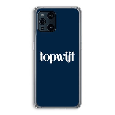 Topwijf Navy: Oppo Find X3 Pro Transparant Hoesje