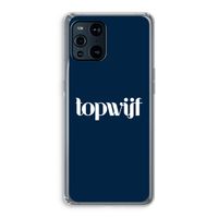 Topwijf Navy: Oppo Find X3 Pro Transparant Hoesje