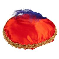 Boland Pietenmuts - rood - met veer - kinderen - sinterklaasfeest