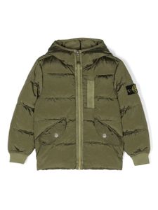 Stone Island Junior doudoune à capuche - Vert