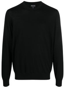 Giorgio Armani pull en maille fine - Noir
