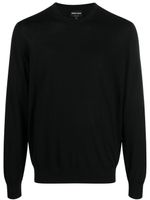 Giorgio Armani pull en maille fine - Noir Giorgio Armani pull en maille fine - Noir