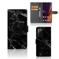 Samsung Galaxy Note20 Ultra | Bookcase | Marmer Zwart - Origineel Cadeau Vader Samsung Galaxy Note20 Ultra | Bookcase | Marmer Zwart - Origineel Cadeau Vader