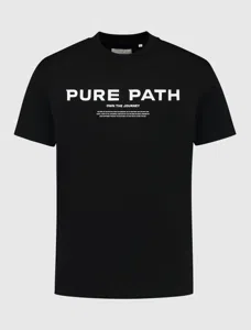 Pure Path Signature T-Shirt Heren Zwart - Maat XS - Kleur: Zwart | Soccerfanshop