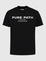 Pure Path Signature T-Shirt Heren Zwart - Maat XS - Kleur: Zwart | Soccerfanshop - thumbnail