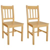 Eetkamerstoelen 2 st grenenhout