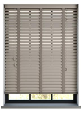 Timberlux houten jaloezie met ladderband - Taupe