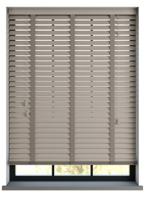 Timberlux houten jaloezie met ladderband - Taupe
