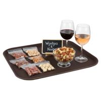 Gerimport Horeca Dienblad - antislip - bruin - kunststof - 35 x 45 cm