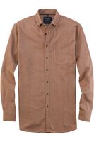 OLYMP Casual Modern Fit Flanellen Overhemd caramel, Herringbone