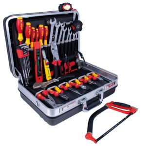 AMW Gereedschapskoffer Profi Elektro, 44-delig ABS Koffer 450 x 380 x 220 mm zeer degelijke koffer