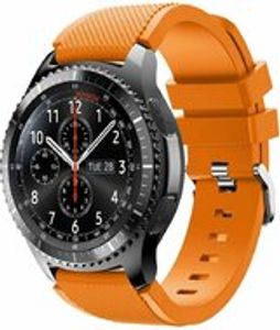 Siliconen sportbandje - Oranje - Geschikt voor Samsung Galaxy Watch 3 (45mm) - Galaxy Watch 46mm - Samsung Gear S3 Classic & Frontier