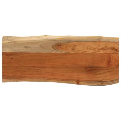 Tafelblad rechthoekig natuurlijke rand 80x40x3,8 cm acaciahout