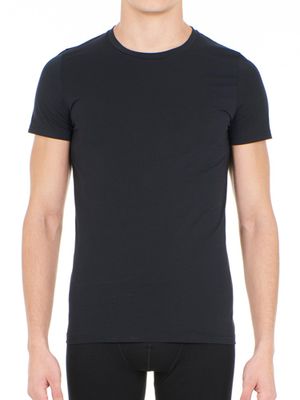 HOM - T-Shirt Crew Neck - Supreme Cotton - zwart, Maat:L