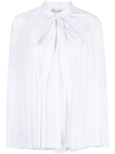 RED Valentino blouse plissée à manches longues - Blanc