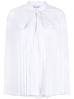 RED Valentino blouse plissée à manches longues - Blanc