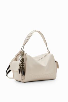 Middelgrote tas met Half logo - WHITE - U