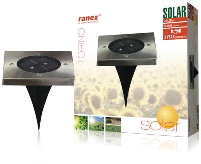Ranex Smartwares grondspot torino led 12 x 13,2 cm rvs ip44 zilver