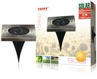 Ranex Smartwares grondspot torino led 12 x 13,2 cm rvs ip44 zilver