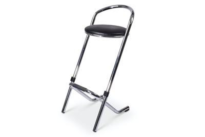 barkruk chroom zwarte zit