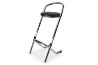 barkruk chroom zwarte zit