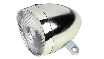 Fietskoplamp 1 LED - Chroom