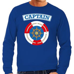 Kapitein/captain verkleed sweater blauw voor heren 2XL  -
