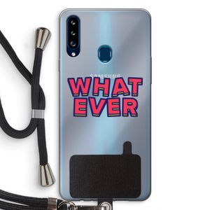 Whatever: Samsung Galaxy A20s Transparant Hoesje met koord