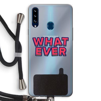 Whatever: Samsung Galaxy A20s Transparant Hoesje met koord