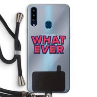 Whatever: Samsung Galaxy A20s Transparant Hoesje met koord