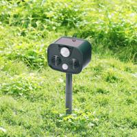 Solar Animal drive waterdichte PIR sensor buiten tuin anti-kat hond ultrasone zonne-alarm aandrijving